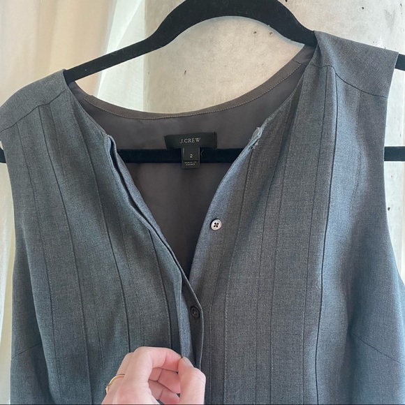 100% Wool Grey Pleated Dress - Picture 7 of 13